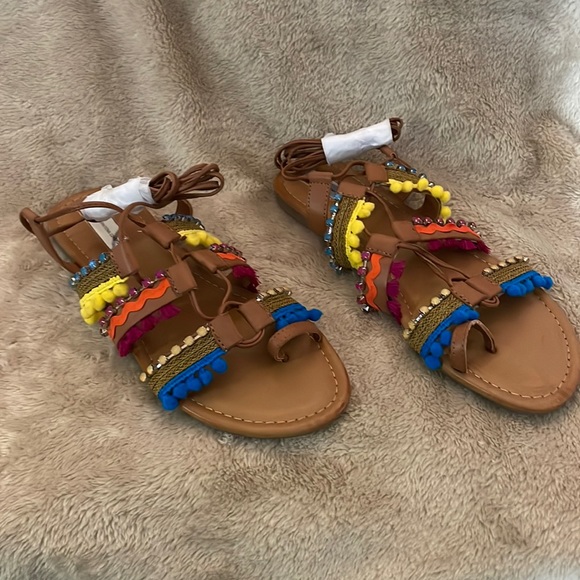 Inc never worn lace up sandals - Picture 1 of 3